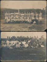 cca 1906-1912 Életképek az FTC-válogatottról: mérkőzések, csoportképek, 12 db fotó Weisz Ferenc (188...