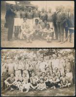 cca 1906-1912 Életképek az FTC-válogatottról: mérkőzések, csoportképek, 12 db fotó Weisz Ferenc (188...