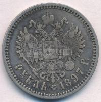Orosz Birodalom 1897. 1R Ag "II. Miklós" T:2- Russian Empire 1897. 1 Rouble Ag "Nicho...