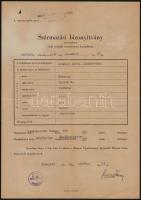 1940, 1943 A Huberta nevű versenyló csikólevele, marhalevele és származási bizonyítványa, 3 db