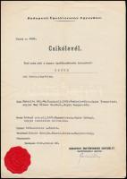 1942-1943 A Lepke nevű versenyló csikólevele és marhalevele, 2 db
