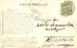 1905 Budapest IV. Újpest, Kis-Duna zsilippel, hajógyár. Weisz Berthold kiadása (EK)