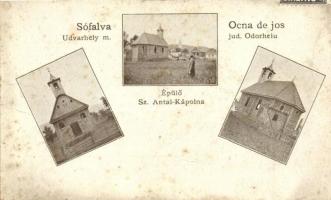 Alsósófalva, Sófalva, Ocna de Jos, Nieder-Salzdorf; épülő Szent Anna kápolna / chapel construction (vágott / cut)