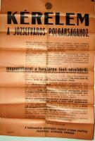 1914 Hirdetmény hadbavonult katonáknak karácsonyi adakozásra 60x90cm
