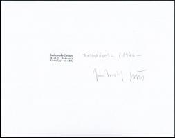 1983 Jankovszky György(1946-): World Trade Center 10/2, feliratozva, kartonra kasírozva, pecséttel j...