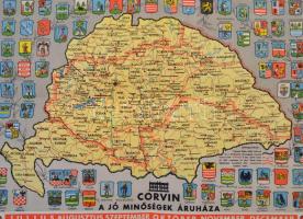 1942 Corvin naptár, a Corvin Áruház irredenta naptára, postán megküldve a hidasnémeti postahivatalna...