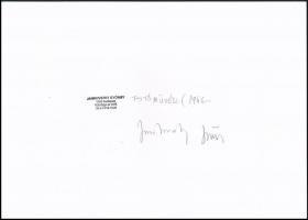 1982 Jankovszky György(1946-): Budapest, VIII. kerület,Mátra Étterem, feliratozva, aláírt, pecséttel...