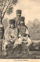1911 Felső-Zsil-völgyi (felsőzsilvölgyi) románok. Adler fényirda 1910. / Transylvanian folklore from Jiului (EK)