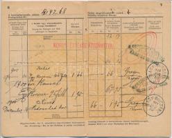 1895 Nagybucsány, gyermek részére nyitott postatakarékpénztári könyvecske, bejegyzésekkel, "kor...