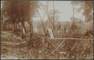cca 1914-1918 Katonai temető, fotó, hátulján feliratozva, 9×14 cm