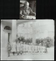 cca 1910 Habsburg-Tescheni Frigyes főherceg (1856-1936) és családja, 6 db vintage üveglemez negatívr...