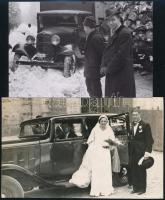 Régi autmobilok, 6 db szabadon felhasználható vintage negatív (24x36 mm és 9x6 cm között) + 4 db vin...