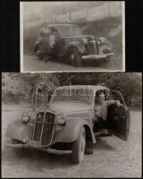 Régi autmobilok, 6 db szabadon felhasználható vintage negatív (24x36 mm és 9x6 cm között) + 4 db vin...