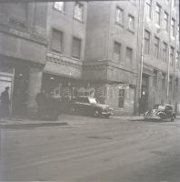 Régi autmobilok, 6 db szabadon felhasználható vintage negatív (24x36 mm és 9x6 cm között) + 4 db vin...