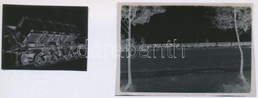 1945 előtti vasúti szerelvények, kocsik, mozdonyok, vasutas, 5 db szabadon felhasználható vintage ne...