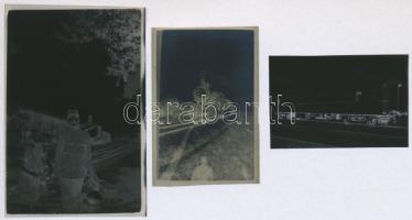 1945 előtti vasúti szerelvények, kocsik, mozdonyok, vasutas, 5 db szabadon felhasználható vintage ne...