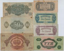 1944. 1P + 2P + 5P + 10P + 20P + 50P + 100P T:III,III- fo., szakadás