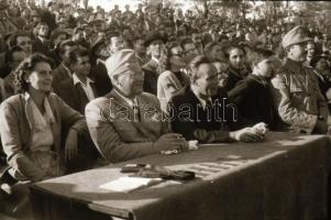 cca 1949 Honvéd hét a Margit-szigeten (fegyverek, lovas bemutató, céllövészet, katonai dzsip), 20 db...