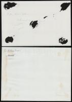 cca 1966 Kortárs fotóművészeti alkotások, 3 db feliratozott vintage fotó, 15x24 cm és 18x24 cm közöt...