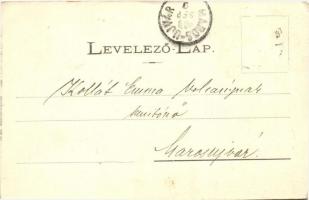 1912 Csíkszereda, Miercurea Ciuc; régi vár télen (honvéd laktanya). Valina J. fényképfelvétele / old...