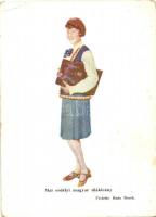 8 db RÉGI erdélyi népviseletes művészlap. Haáz Rezső szignóval / 8 pre-1945 Transylvanian folklore a...