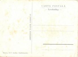 8 db RÉGI erdélyi népviseletes művészlap. Haáz Rezső szignóval / 8 pre-1945 Transylvanian folklore a...