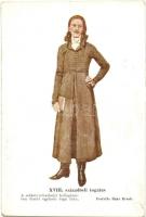 8 db RÉGI erdélyi népviseletes művészlap. Haáz Rezső szignóval / 8 pre-1945 Transylvanian folklore a...