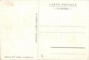 8 db RÉGI erdélyi népviseletes művészlap. Haáz Rezső szignóval / 8 pre-1945 Transylvanian folklore a...