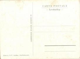8 db RÉGI erdélyi népviseletes művészlap. Haáz Rezső szignóval / 8 pre-1945 Transylvanian folklore a...