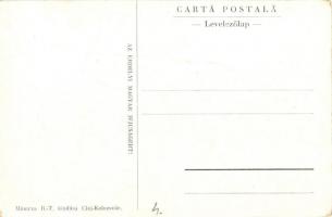 8 db RÉGI erdélyi népviseletes művészlap. Haáz Rezső szignóval / 8 pre-1945 Transylvanian folklore a...