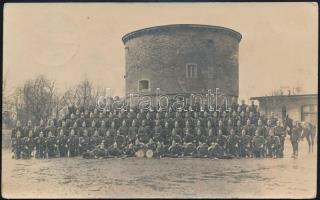 1916 Erfurt, Német katonák csoportképe / WWI German military group photo + Lazarett Eisenbahndienstgebäude Erfurt (EK)