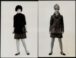 cca 1968 Bőr ruházatokról készült divatfotók, 5 db vintage fotó, 17,5x11,5 cm
