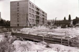 1987 Újpesti vasútállomás átépítése, áthelyezése, 37 db szabadon felhasználható vintage negatív, 24x...