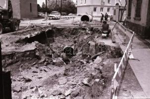 1987 Újpesti vasútállomás átépítése, áthelyezése, 37 db szabadon felhasználható vintage negatív, 24x...