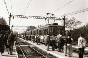cca 1992 HÉV vonal Vágóhíd és Ráckeve között, szerelvények, műszaki berendezések, 37 db szabadon fel...