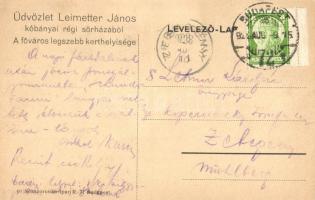 1926 Budapest X. Kőbánya, Leimetter János régi sörháza, bejárati kapu