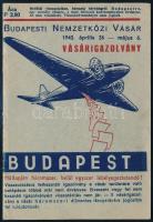 1940 Budapesti Nemzetközi Vásár vásárigazolvány + jegyzetfüzet