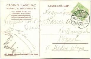 1912 Budapest II. Casino Kávéház. Margit körút 40