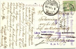 1908 Budapest I. Nagy János fűszer és csemege kereskedése. Fő utca 8. Szecessziós reklámlap / Art No...