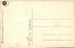 Siófok, utcakép templommal, Novák Gábor (?) divatáruháza a menyasszonyhoz (EK)