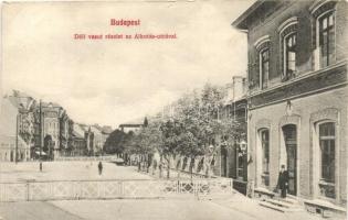 1909 Budapest XII. Déli vasút részlete az Alkotás utcával