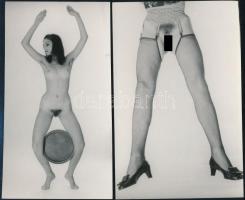 cca 1978 Nagy melegben vetkőzni kell, 4 db vintage fénykép, + 3 db vintage negatív (a papírkép és a ...