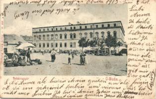 1903 Budapest III. Óbuda, Dohánygyár piaci árusokkal. Divald Károly 288.