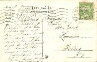 1915 Budapest III. Óbuda, Az I. cs. kir. szab. Dunagőzhajózási Társaság hajógyára, gondnoksági épüle...