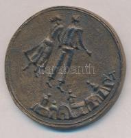 Asszonyi Tamás (1942-) 2007. "Diána és Richárd MMVII VIII IV" kétoldalas, öntött Br emléké...