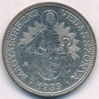 1939. 2P Ag "Madonna" T:2 patina Adamo P7