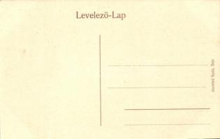 Baja. Induláskor, érkezéskor, elutazáskor és megérkezéskor. Humoros montázslap. Wurmfeld Gyula kiadá...