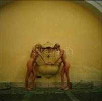 cca 1982 Ak(t)ciók, szolidan erotikus felvételek, 6 db vintage negatív, 6x6 cm