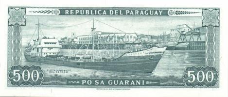 Paraguay 1952(1963-). 500G (2x) klf aláírással T:I