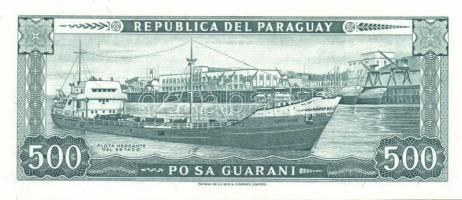 Paraguay 1952(1963-). 500G (2x) klf aláírással T:I